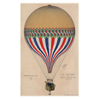 Plakát, Obraz - E. Hamelin - Heißluftballon Le Tricolore, 61 × 91.5 cm