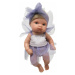 Antonio Juan 85210-1a Víla fialová s blond vláskami - realistická panenka miminko s celovi