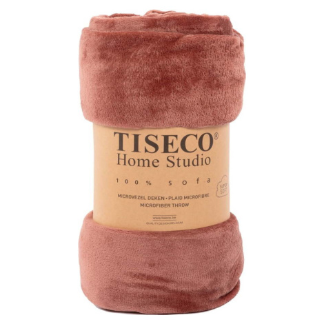 Růžová mikroplyšová deka Tiseco Home Studio, 150 x 200 cm
