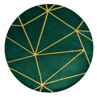 Dywany Łuszczów Kusový koberec Emerald 1013 green and gold kruh - 160x160 (průměr) kruh cm