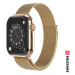 Kovový řemínek Swissten Milánský tah pro Apple Watch 42-44 mm, zlatá