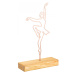 Hanah Home Kovová dekorace Ballerina 40 cm měděná