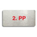 Accept Piktogram "2. PP" (160 × 80 mm) (stříbrná tabulka - barevný tisk bez rámečku)