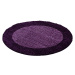 Ayyildiz koberce Kusový koberec Life Shaggy 1503 lila kruh  - 200x200 (průměr) kruh cm