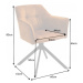 LuxD Designová otočná židle Galileo hořčicovo-žlutý samet