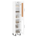 vidaXL Skříň highboard bílá s vysokým leskem 34,5x34x180 cm kompozit