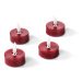 Čajové svíčky LED z pravého vosku, červené, 4 ks