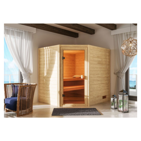 Interiérová finská sauna 195 x 169 cm Dekorhome,Interiérová finská sauna 195 x 169 cm Dekorhome Lanitplast