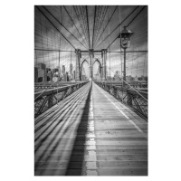 Plakát, Obraz - Melanie Viola - NEW YORK CITY Brooklyn Bridge, 80x120 cm