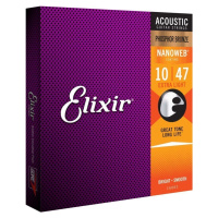 Elixir 16002 Nanoweb 10-47 Struny pro akustickou kytaru