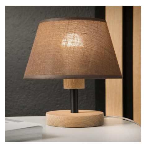 Brilagi - LED Stolní lampa ANTHONY 1xE27/60W/230V dub/hnědá 8590828610908