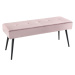 LuxD Designová lavice Bailey 100 cm růžový samet