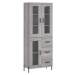 vidaXL Skříň highboard šedá sonoma 69,5 x 34 x 180 cm kompozitní dřevo