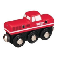 Vláček vláčkodráhy Maxim Dieselová lokomotiva -červená