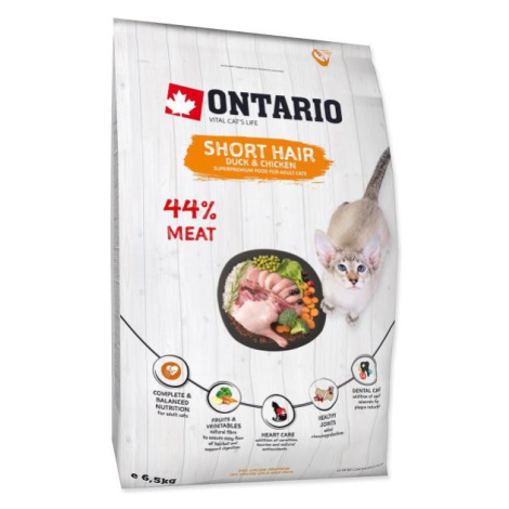 Krmivo Ontario Cat Shorthair 6,5kg