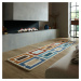 Flair Rugs koberce Ručně všívaný běhoun Illusion Retro Blocks Blue/Multi - 60x230 cm