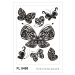 F 0459 AG Design Samolepicí dekorace - samolepka na zeď - Black flock butterflies, velikost 65 c