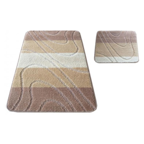 Koupelnová a WC předložka béžové barvy