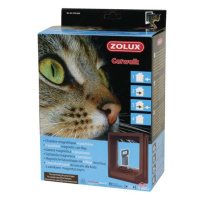 Zolux CAT DOOR dvířka pro kočku magnetické zamykání 15x17cm hnědé