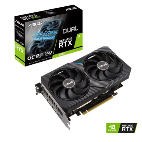 ASUS VGA NVIDIA GeForce RTX 3060 DUAL V2 OC 12G, 12G GDDR6, 3xDP, 1xHDMI