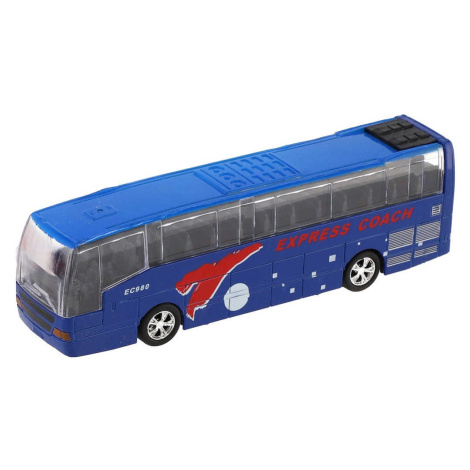Autobus kovový se světlem a zvukem 16 cm modrý Teddies