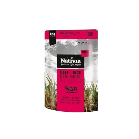 Nativia Real Meat - Beef & Rice 8 kg