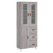 vidaXL Skříň highboard šedá sonoma 69,5 x 34 x 180 cm kompozitní dřevo