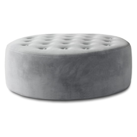 Kulatá čalouněná podnožka s prošíváním do obývacího pokoje Monty - ELTAP