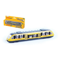 Rappa Vlak žlutý RegioJet kov/plast 17cm na volný chod v krabičce 21x9,5x4cm