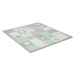 KINDERKRAFT Podložka pěnová puzzle Luno Shapes 185 x 165 cm Mint, 30ks, Premium