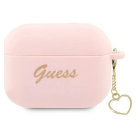 Pouzdro Guess AirPods Pro 2 cover pink Silicone Charm Heart Collection (GUAP2LSCHSP)