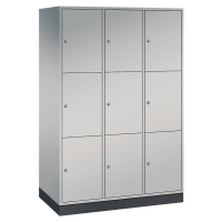 C+P Ocelová skříň s uzamykatelnými boxy INTRO, výška boxu 580 mm, š x h 1220 x 600 mm, 9 boxů, k