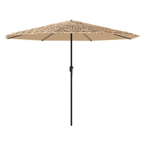 vidaXL Zahradní slunečník s ocelovou tyčí hnědý 324 x 324 x 247 cm