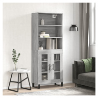 vidaXL Skříň highboard šedá sonoma 69,5 x 34 x 180 cm kompozitní dřevo