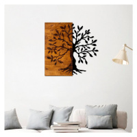 Nástěnná dekorace 58x58 cm strom dřevo/kov