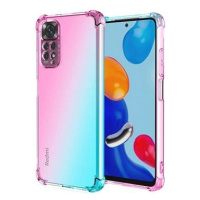 TopQ Kryt Xiaomi Redmi Note 11 silikon Shock duhový mentolovo-růžový 71803