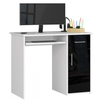 Ak furniture Volně stojící psací stůl Pin 90 cm bílý/černý