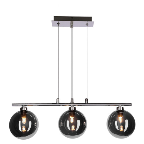Závěsná lampa SOMUL 3x20W G9 chromované skleněné stínidlo 12 cm grafitové moderní elegantní svít CANDELLUX