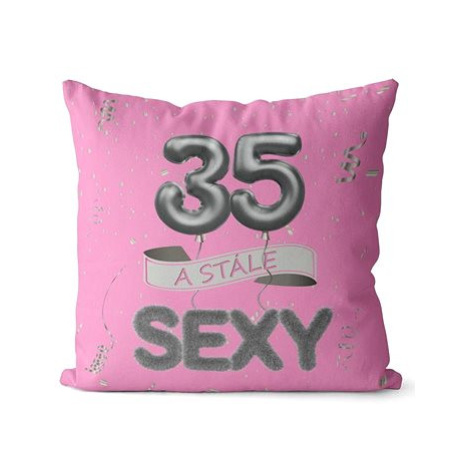 Impar polštář růžový Stále sexy věk 35
