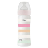 CHICCO Láhev kojenecká Well-being silikon 250ml holka