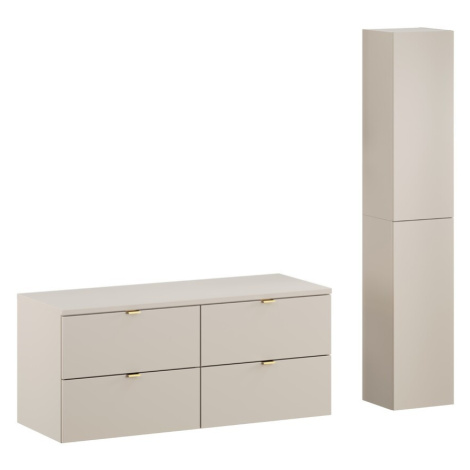 Comad Koupelnová sestava Dalia Cashmere se skříňkami 120 cm kašmírová