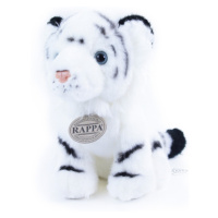 plyšový tygr bílý sedící, 18 cm