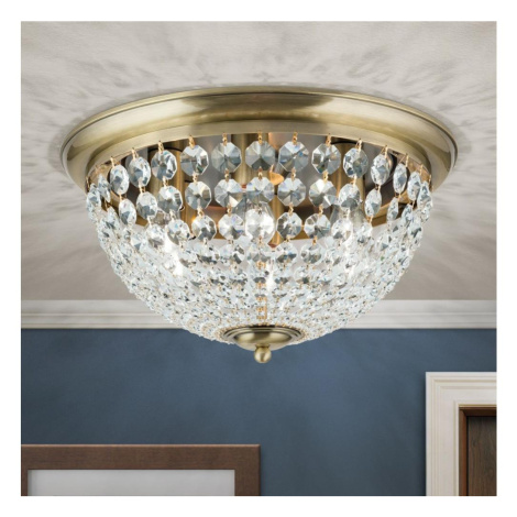 Orion Orion DLU 1840/47-Křišťálové str. svítidlo PLAFOND 6xE27/40W/230V pr.47 cm bronz