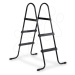 Schody k bazénu pool ladder Exit Toys pro výšku 60–90 cm kovový rám protiskluzové černé
