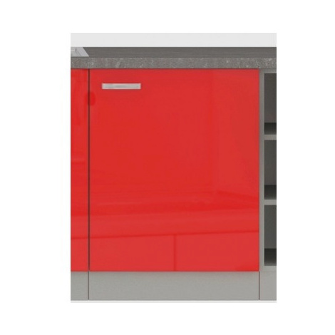 Dolní kuchyňská skříňka Rose 60D, 60 cm, červený lesk Asko