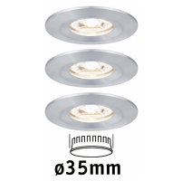 PAULMANN LED vestavné svítidlo Nova mini nevýklopné IP44 3x4W 2700K hliník broušený 230V 943.05