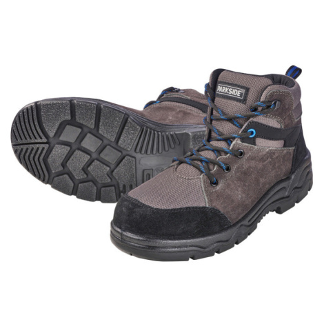 PARKSIDE® Pánská kožená bezpečnostní obuv S3 (45, šedá/černá)
