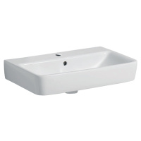 Geberit Selnova Compact - Umyvadlo 600x370 mm, s přepadem, otvor pro baterii, bílá 501.511.00.7