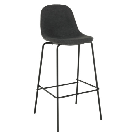 Barová židle, tmavě šedá látka / kov, MARIOLA 2 NEW Tempo Kondela