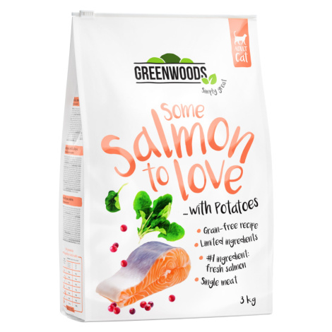 Výhodné balení Greenwoods Adult 3 x 3 kg losos s bramborami, špenátem a brusinkami
